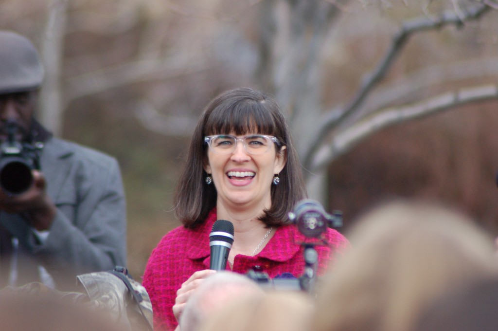 Kate Kelly (and a couple of others) addressed the event's attendees